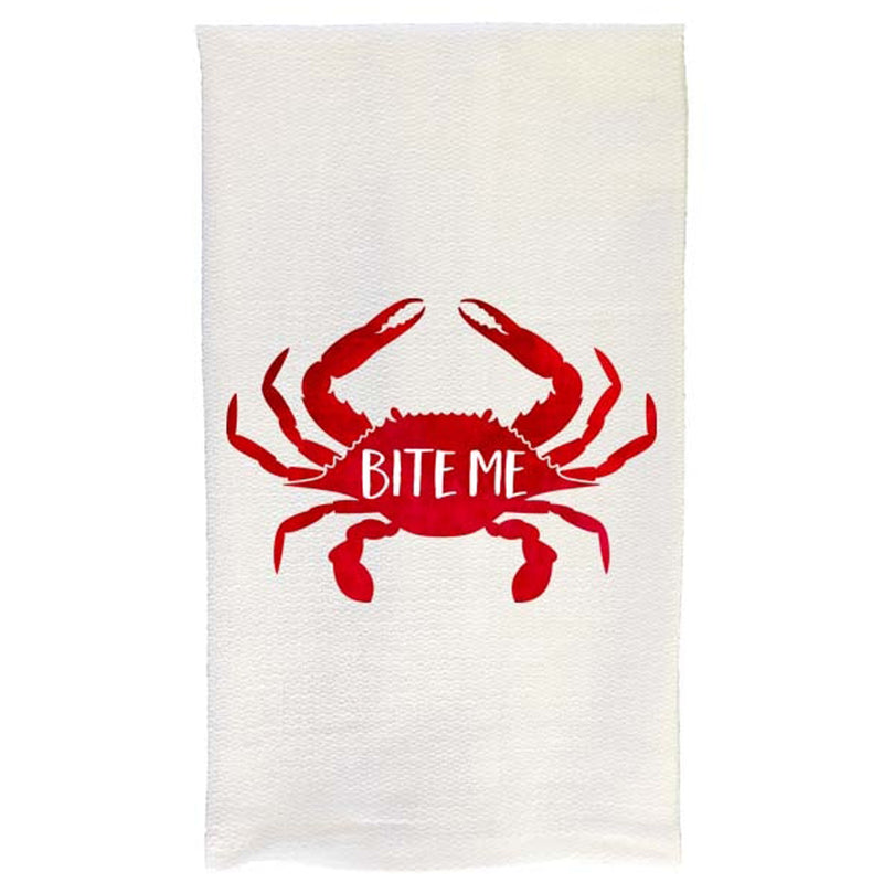 Bite Me Red Crab Kitchen Towel