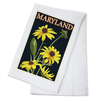 Black Eyed Susans Maryland Kitchen Towel