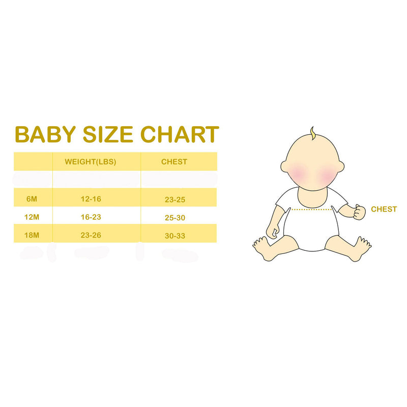 Blue Striped Crab Smocked Baby Romper Size Chart
