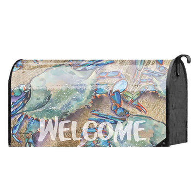 Blue Crabs Welcome Mailbox Cover