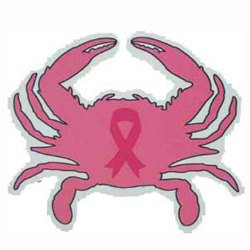 Pink Breast Cancer Awareness Crab Magnet