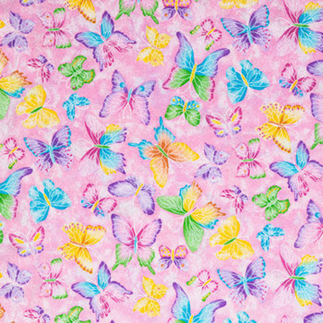 Butterfly Pink Microwave Bowl Cozy Potholder Fabric Sample