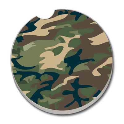 Camouflage Absorbent Stone Car Coaster
