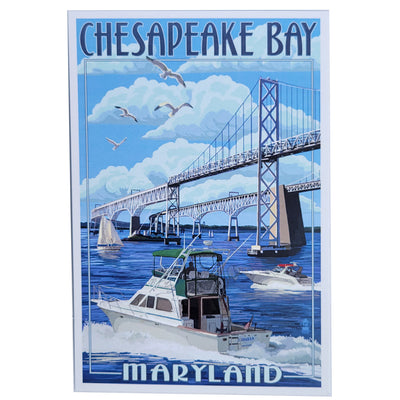 Postcard - Chesapeake Bay Bridge and Boats