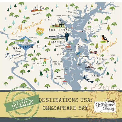 Chesapeake Bay Region Map 1,000 Piece Puzzle
