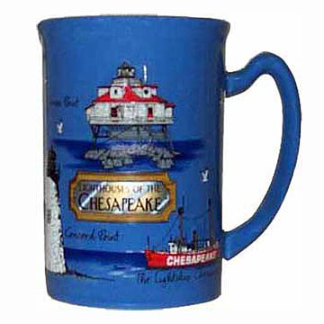 Lighthouses Of The Chesapeake Raised Design Coffee Mug