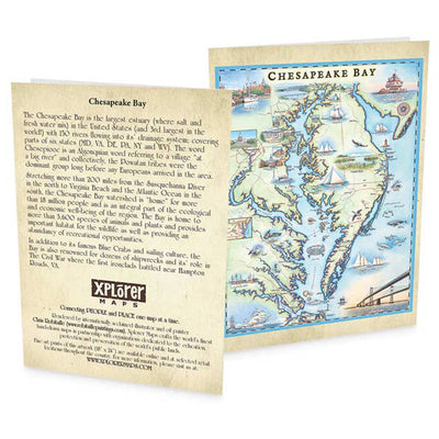 Chesapeake Bay Map Note Card (both sides)
