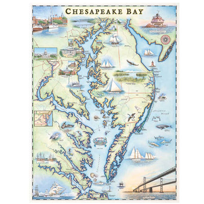 Chesapeake Bay Map Stainless Steel Travel Tumbler (design sample)
