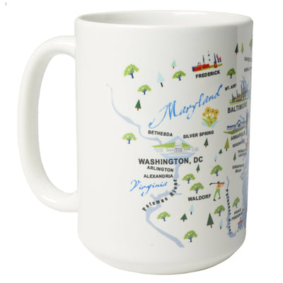 Chesapeake Bay Region Map Coffee Mug