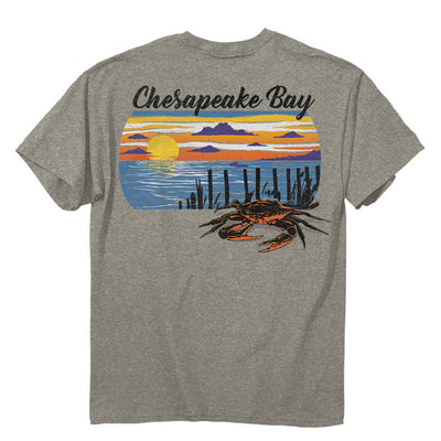 Chesapeake Bay Sunrise Crab T-Shirt Back