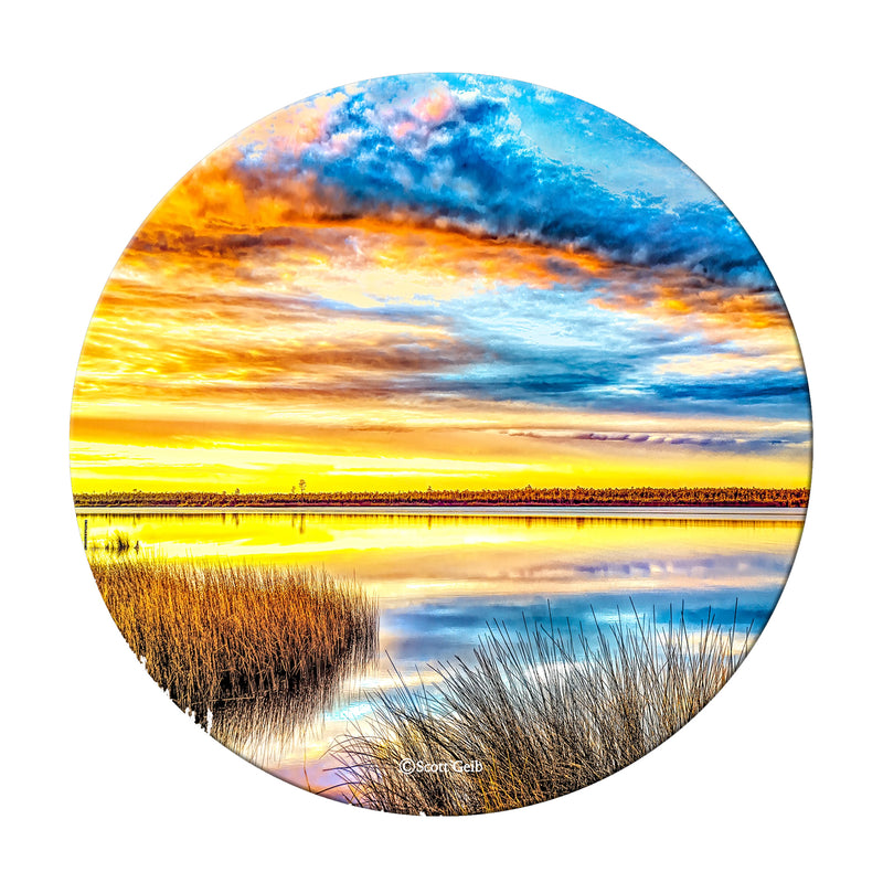 Chesapeake Marsh Sunset Neoprene Coaster