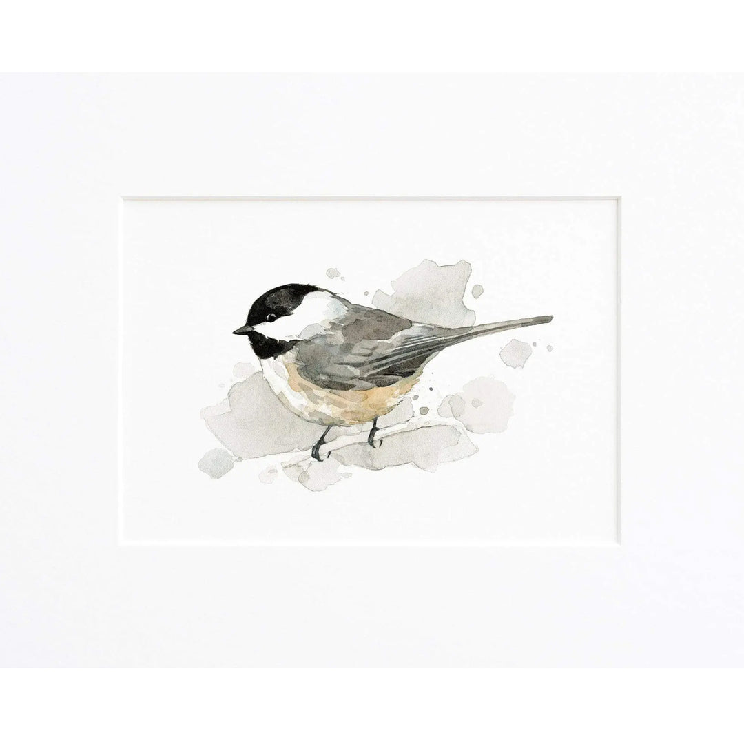 Chickadee Watercolor Art Print
