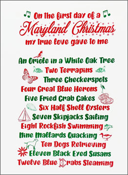 Twelve Days Of A Maryland Christmas - Christmas Card