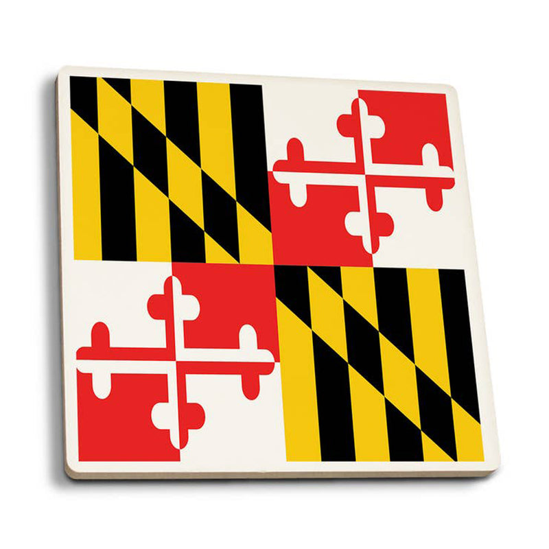 Maryland Flag Ceramic Square Coaster
