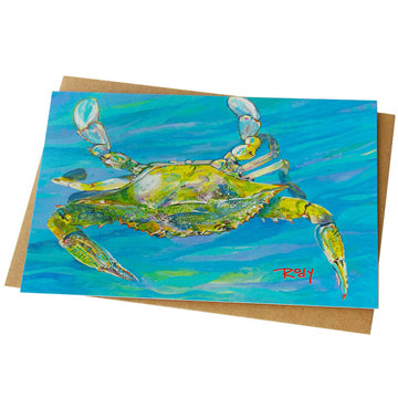 Beautiful Swimmer Crab Note Card