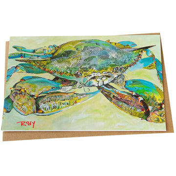 Big Blue Crab Note Card