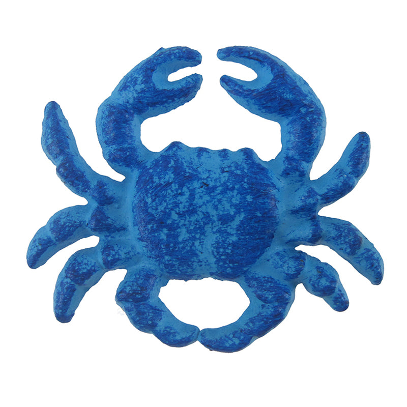 Crab Cast Iron Drawer Pull - Blue