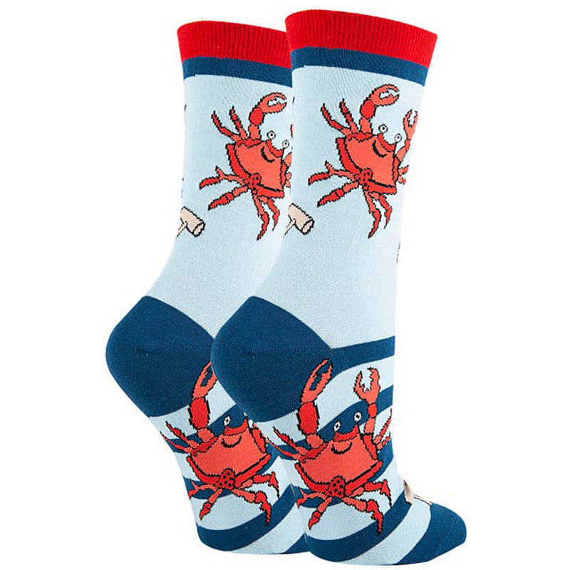 Crab Eating Funny Socks