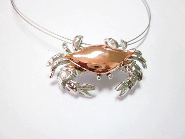 Crab Necklace/Brooch - Copper