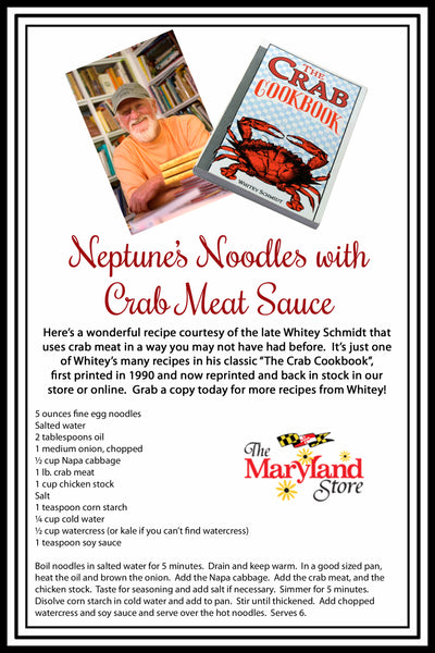 Neptune's Noodles with Crab Meat Sauce Recipe by Whitey Schmidt
