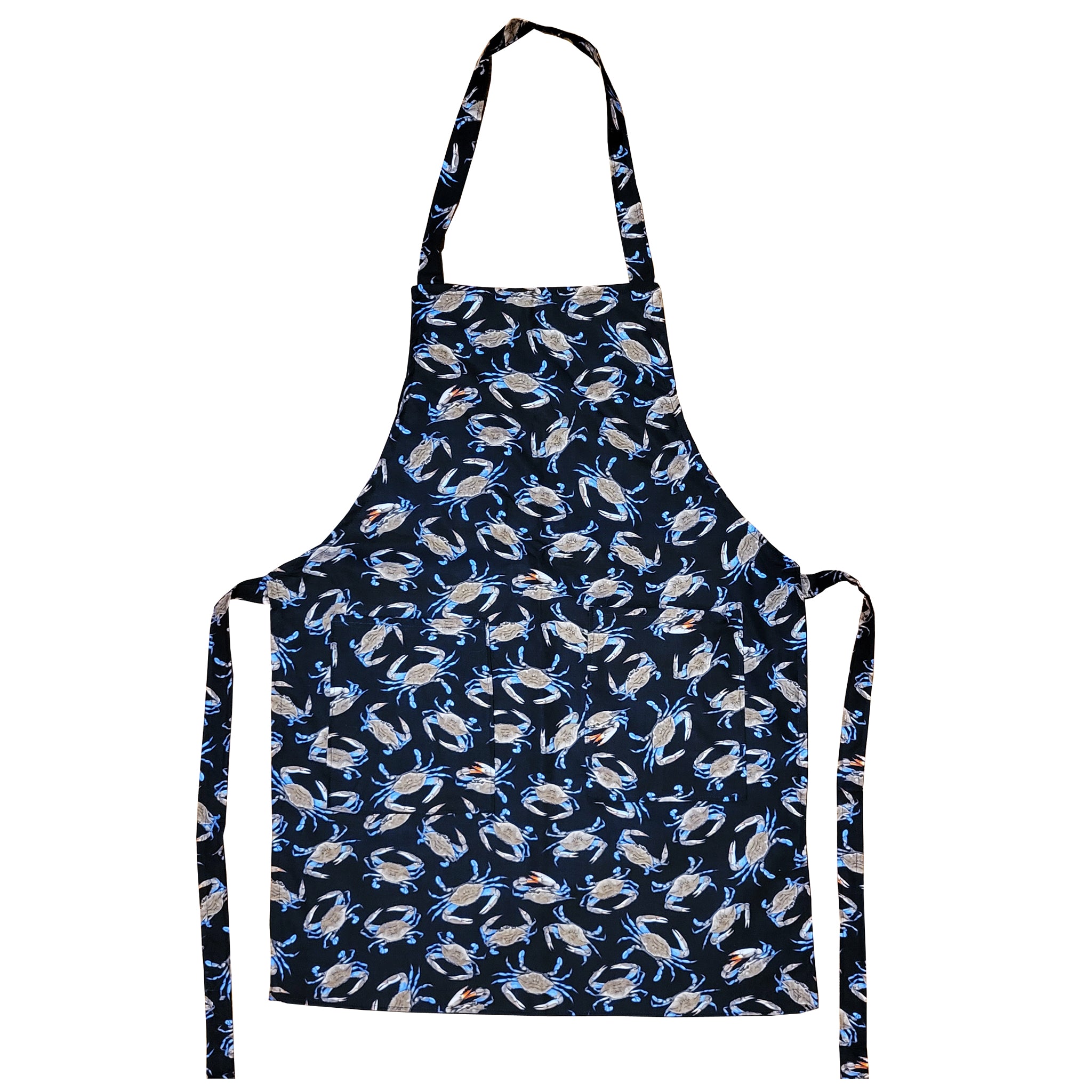 Natural Blue Crab Apron Full - Black Background – The Maryland Store