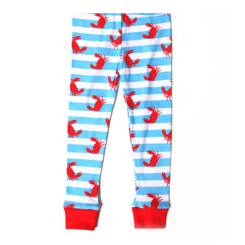 Crab Stripes Toddler Youth Pajamas Organic Cotton – The