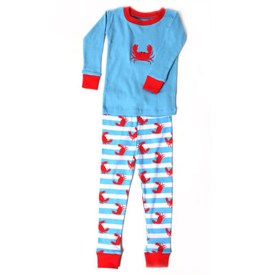 Crab Stripes Toddler Pajamas Set