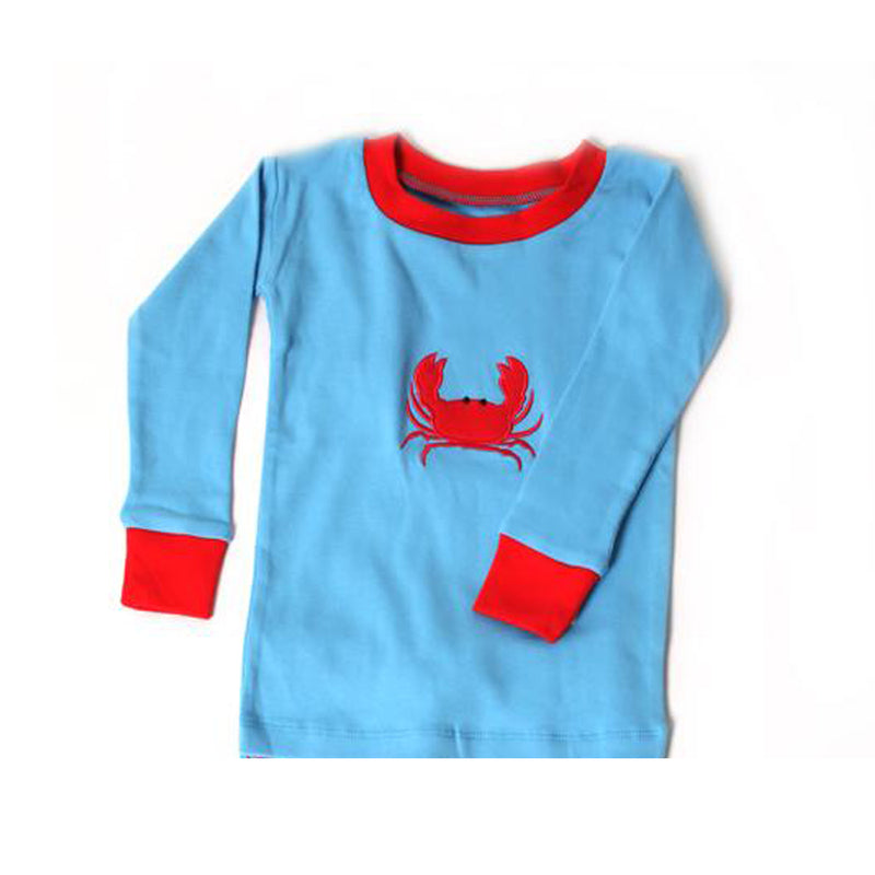 Crab Stripes Toddler Pajamas Top