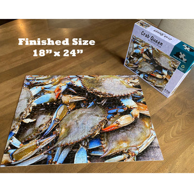 Crab Queen Blue Crab Photo 550 Piece Puzzle Finished
