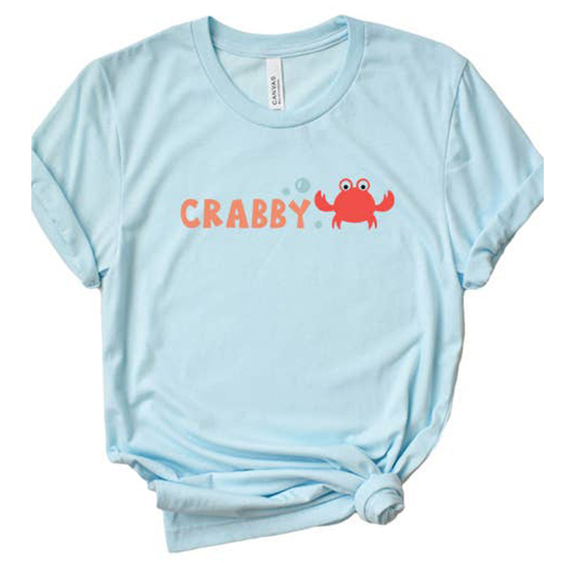 Crabby Bubbles Sky Blue T-Shirt
