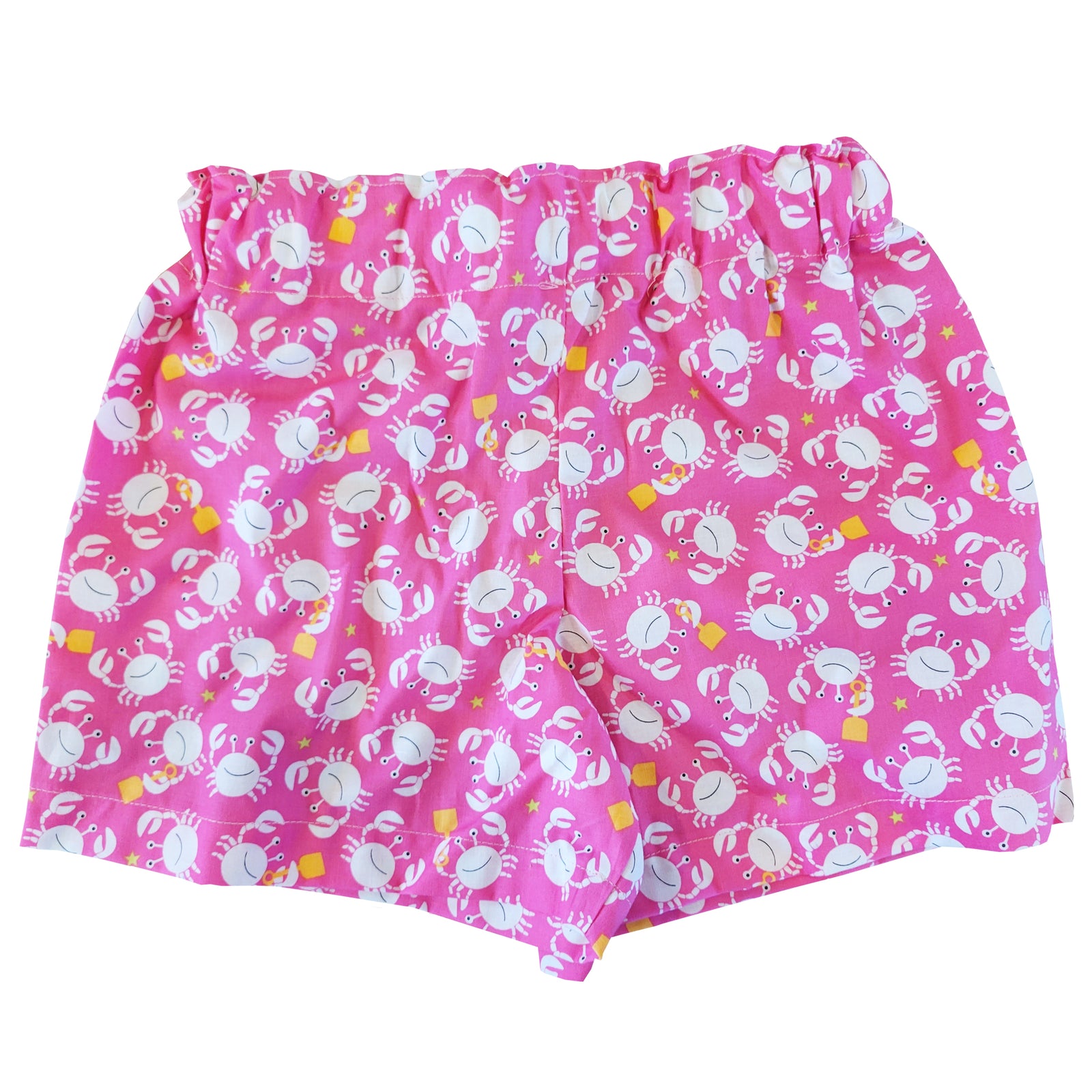 Toddler Shorts - Crabs on Pink Background