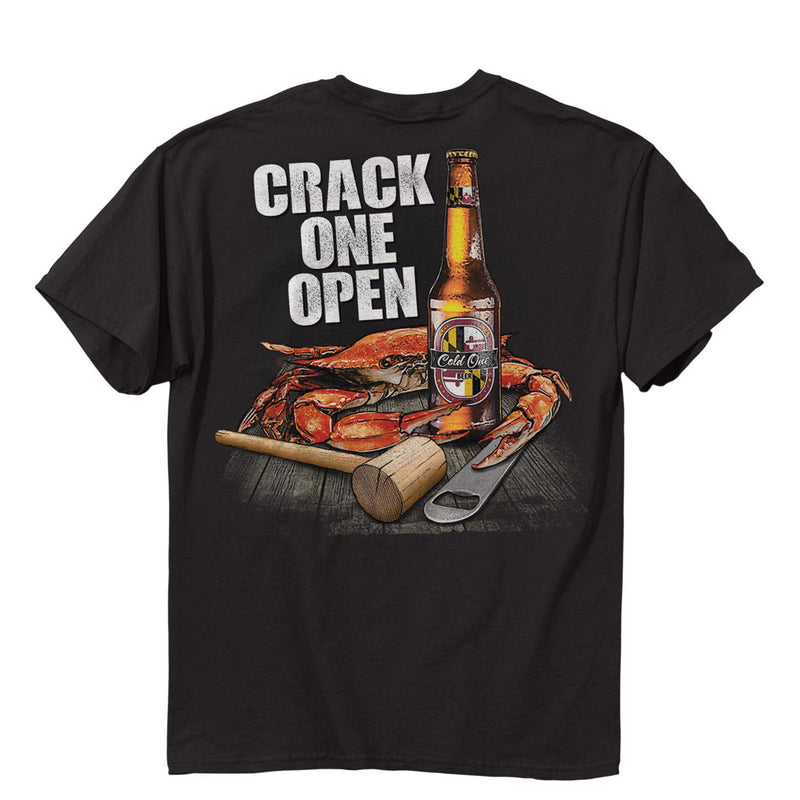 Crack One Open Crab Beer T-Shirt Back