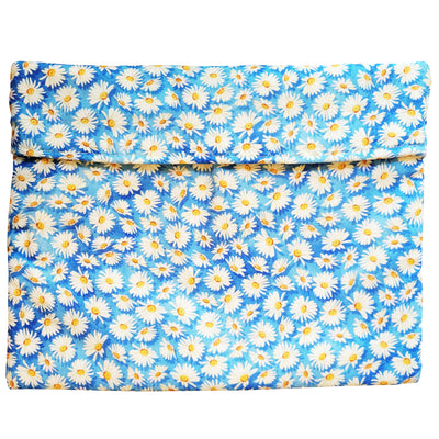 Microwave Potato Pouch - Daisies on Blue Background