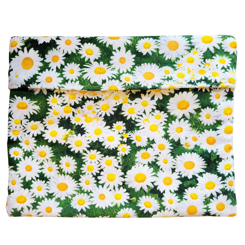 Microwave Potato Pouch - Daisies on Green Background