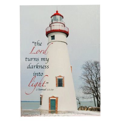 Lighthouse Magnet - "The Lord turns my darkness into light." - 2 Samuel 22:29
