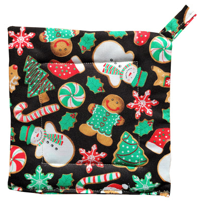 Potholder Locally Sewn - Decorated Christmas Cookies