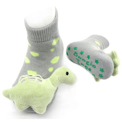 Rattle Baby Socks - Dinosaur