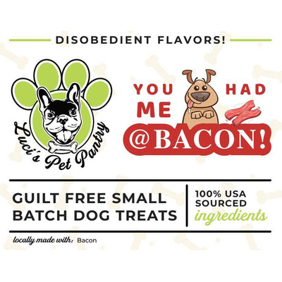 Dog Treats - You Had Me @ Bacon! (label)