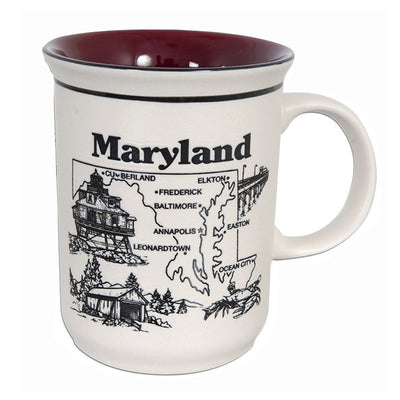 Maryland History Etched Coffee Mug