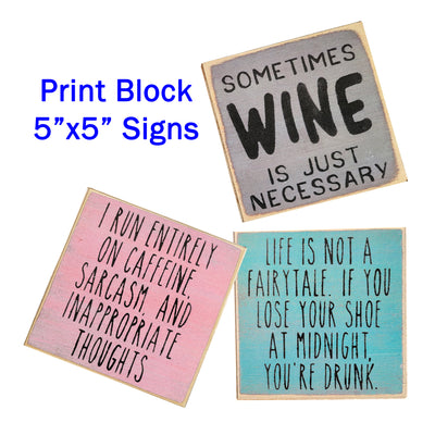 Print Block 5"x5" Examples