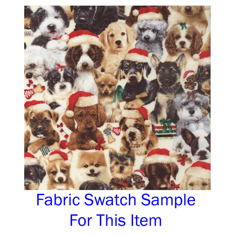 Christmas Puppies in Santa Hats Potholder (fabric swatch)