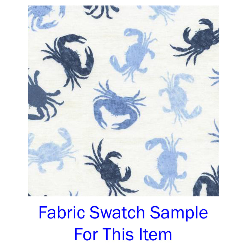 Shades of Blue Crab Fabric Swatch Sample