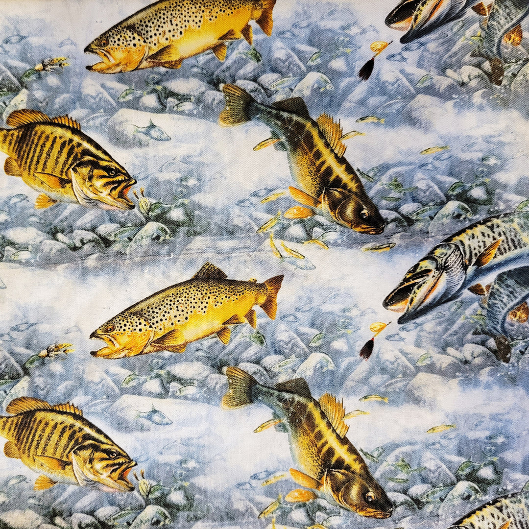 Freshwater Fish Microwave Bowl Cozy Potholder Fabric Sample