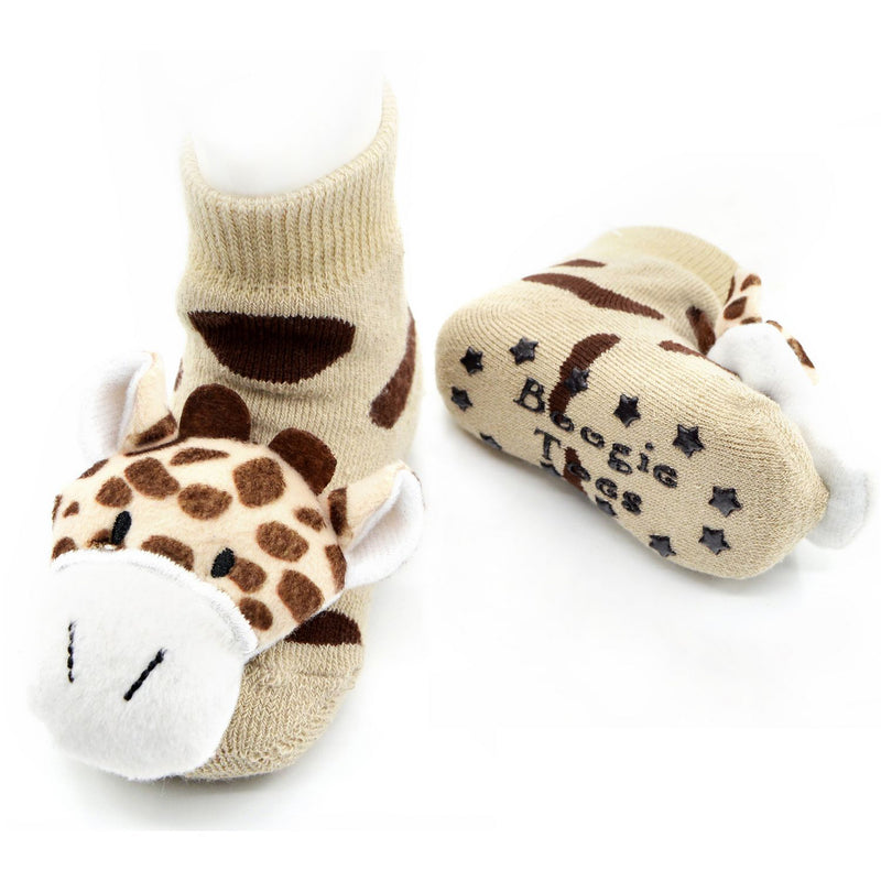 Rattle Baby Socks - Giraffe