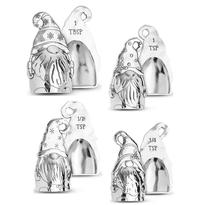 Gnome Measuring Spoons Sitters Set of 4 (front &amp; back)