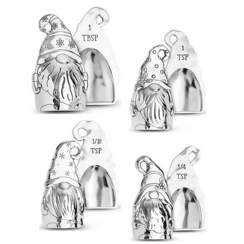 Gnome Measuring Spoons Sitters Set of 4 (front & back)