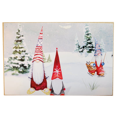 Print Block - Gnomes Winter Scene