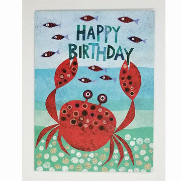 Happy Birthday Crab Greeting Card