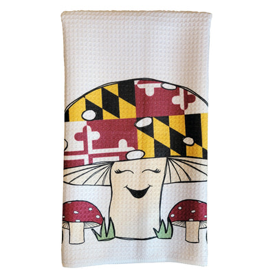Happy Maryland Mushroom Kitchen Towel