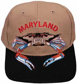 Maryland Blue Crab Embroidered Claw Brim Hat